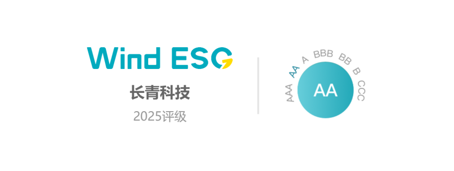 祝賀長青科技榮獲“上市公司W(wǎng)ind ESG AA”評級！